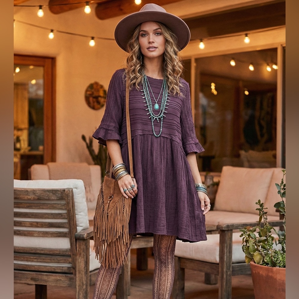 Free People Women's Brown Dress Sz M